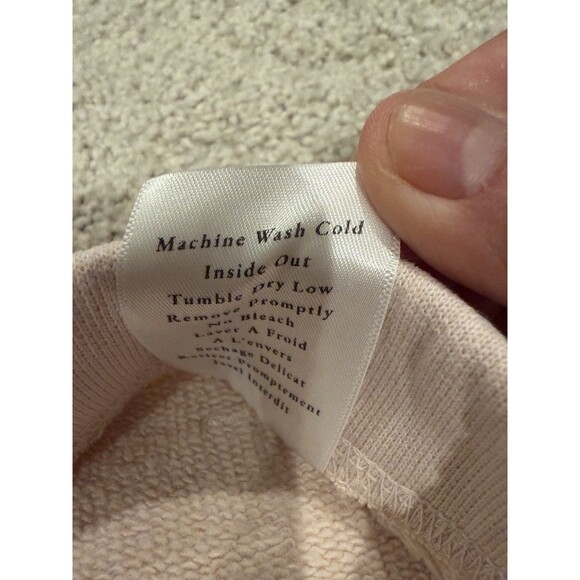 EUC Frank & Eileen Straight Leg Raw Hem Cotton Sweatpant Women Medium Pale Pink - Picture 11 of 11